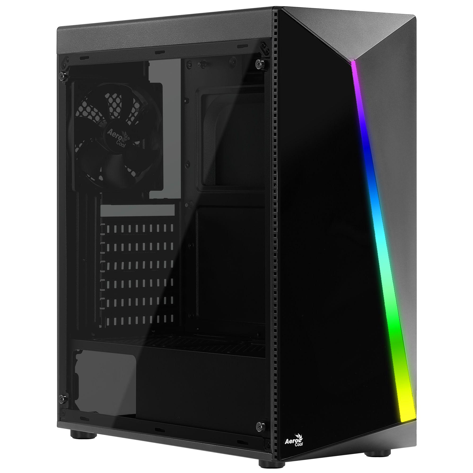 Caixa de Computador AEROCOOL Shard (ATX, Micro ATX, Mini-ITX - Midi Tower - RGB multicolorida - Preto) — miniatura 3