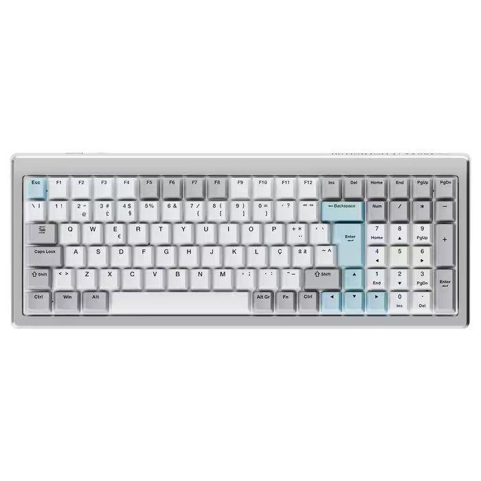 Teclado DUCKY Cushion 98 (PT - Mecânico - 96% - Prateado)