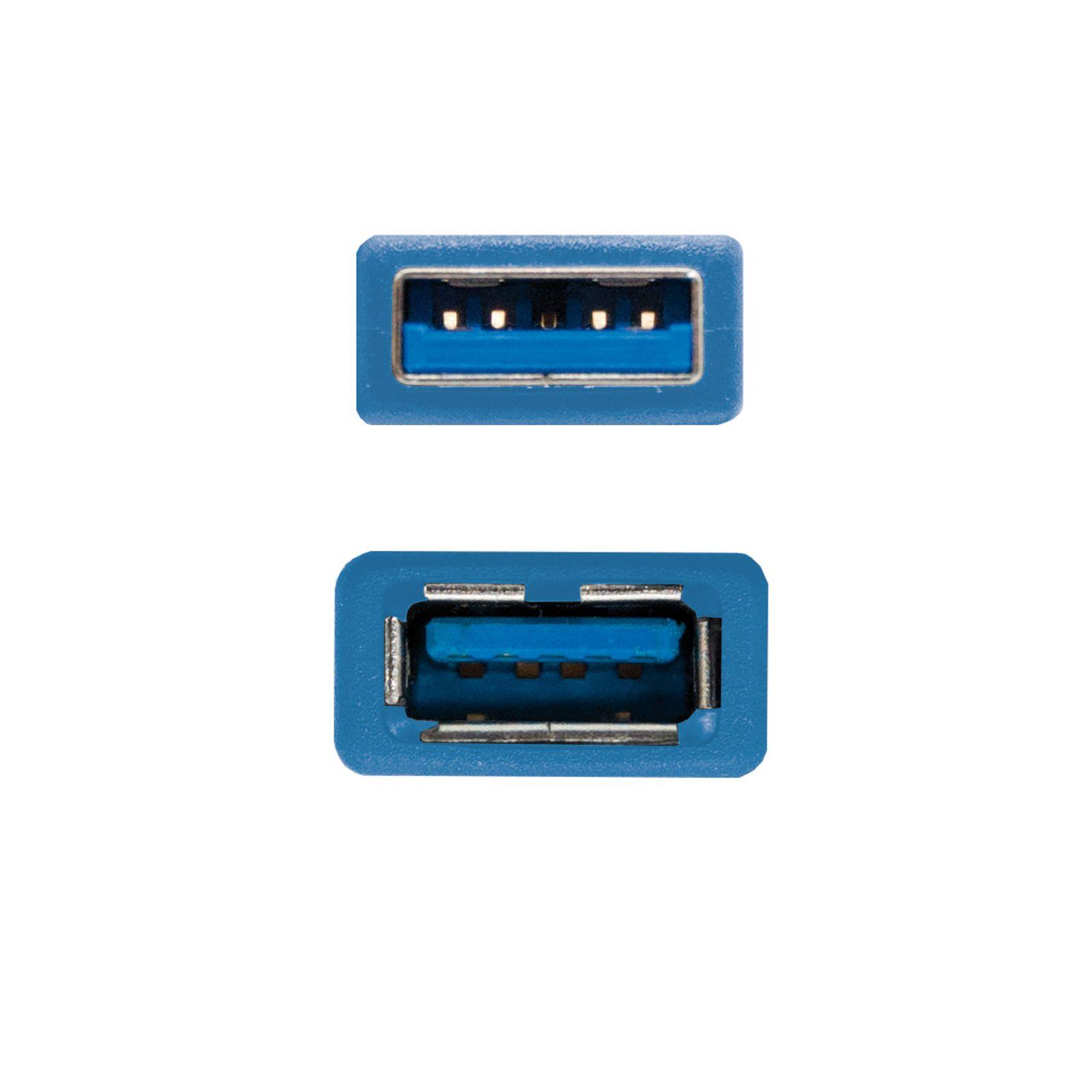 Cabo de Extensão USB NANO CABLE 10.01.0901-BL (1 m - USB Tipo A - Azul) — miniatura 3
