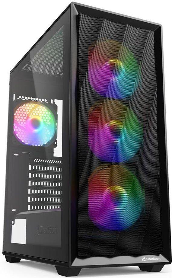 Caixa de Computador SHARKOON VK4 Rainbow (LED Rainbow - Preto)