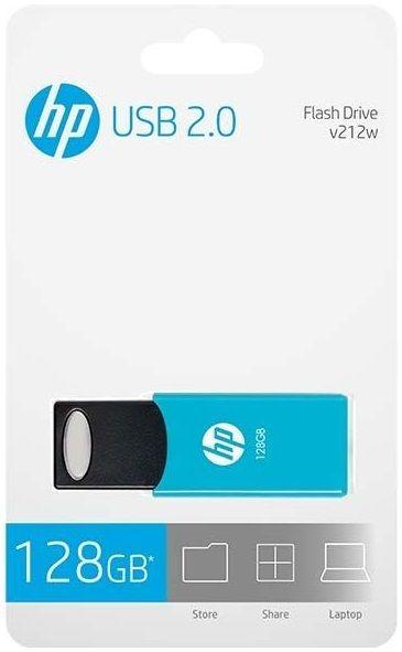 Pen Drive HP v212w (128 GB - Deslizante - USB 2.0 - Azul), miniatura 4