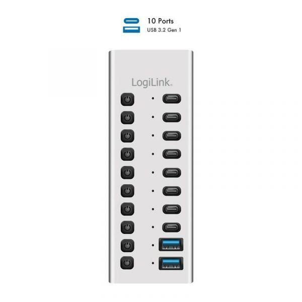 Hub USB LOGILINK UA0448 (USB 3.2 - 10 Portas - Alumínio), miniatura 2