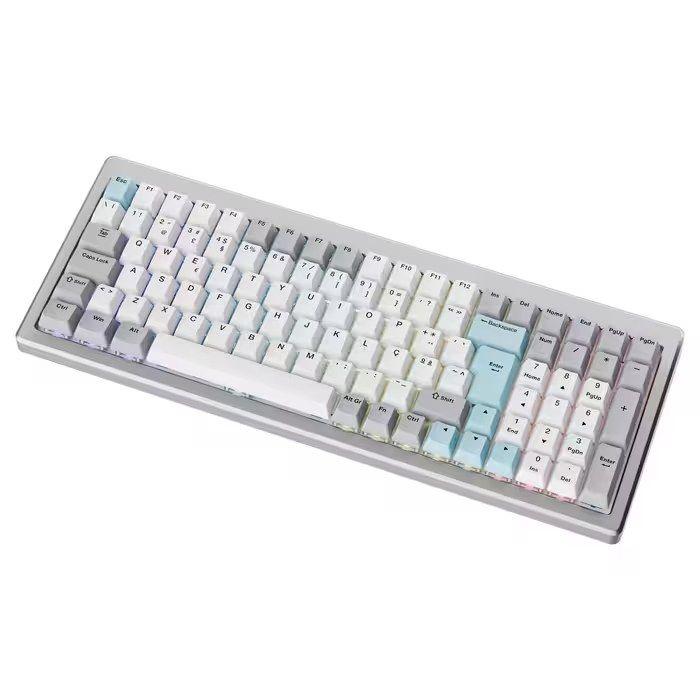 Teclado DUCKY Cushion 98 (PT - Mecânico - 96% - Prateado) — miniatura 3