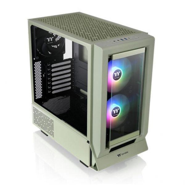 Caixa PC Gaming THERMALTAKE Ceres 350 MX (Midi Tower - SPCC - Multi - Verde) — miniatura 2