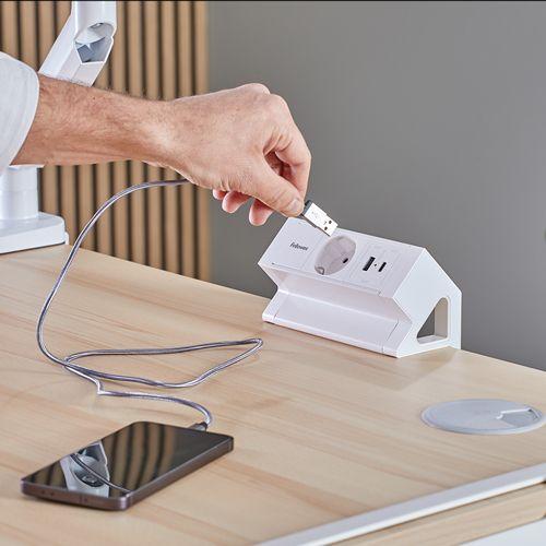 Módulo de Alimentação de Secretária FELLOWES 100137173 (Branco), miniatura 7