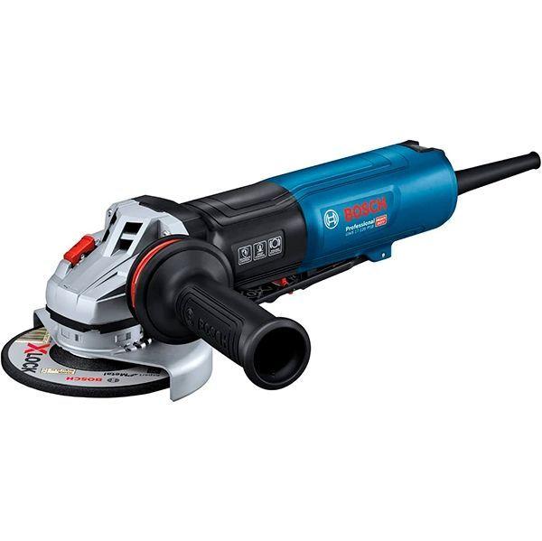 Rebarbadora Angular BOSCH GWS 17-125 PSB Professional (1700 W - Disco 125 mm - Azul, Preto, Vermelho e Aço Inoxidável)