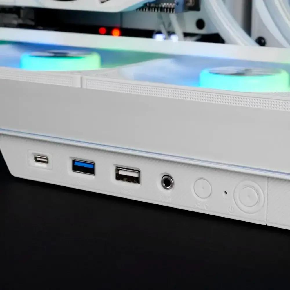 Caixa PC MARS GAMING MC-3GFW (ATX, Micro ATX, Mini-ITX - Tower - Micro ATX, Mini-ITX, ATX - Branco) — miniatura 5