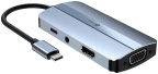 Hub USB-C LEOTEC LEDS04 (Cinzento)