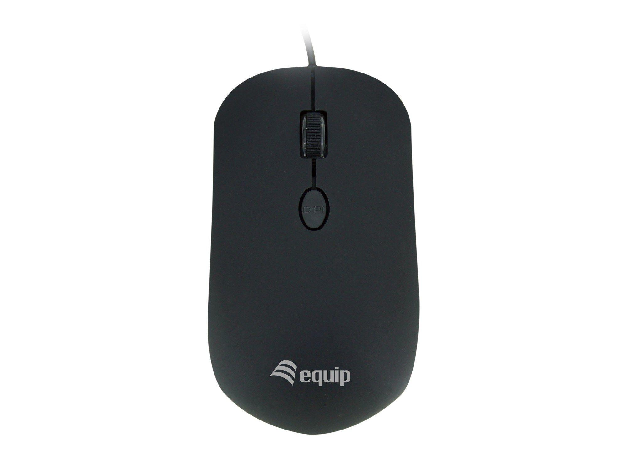 Rato EQUIP 245114 (Ambidestro - 1600 DPI - Ótico - Preto)