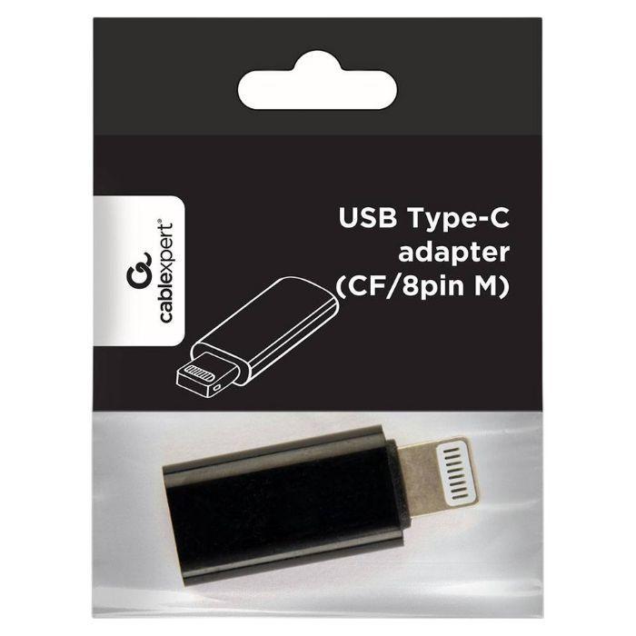 Adaptador GEMBIRD A-USB-CF8PM-01 (8 pinos - USB Tipo-C - Apple - Preto) — miniatura 3