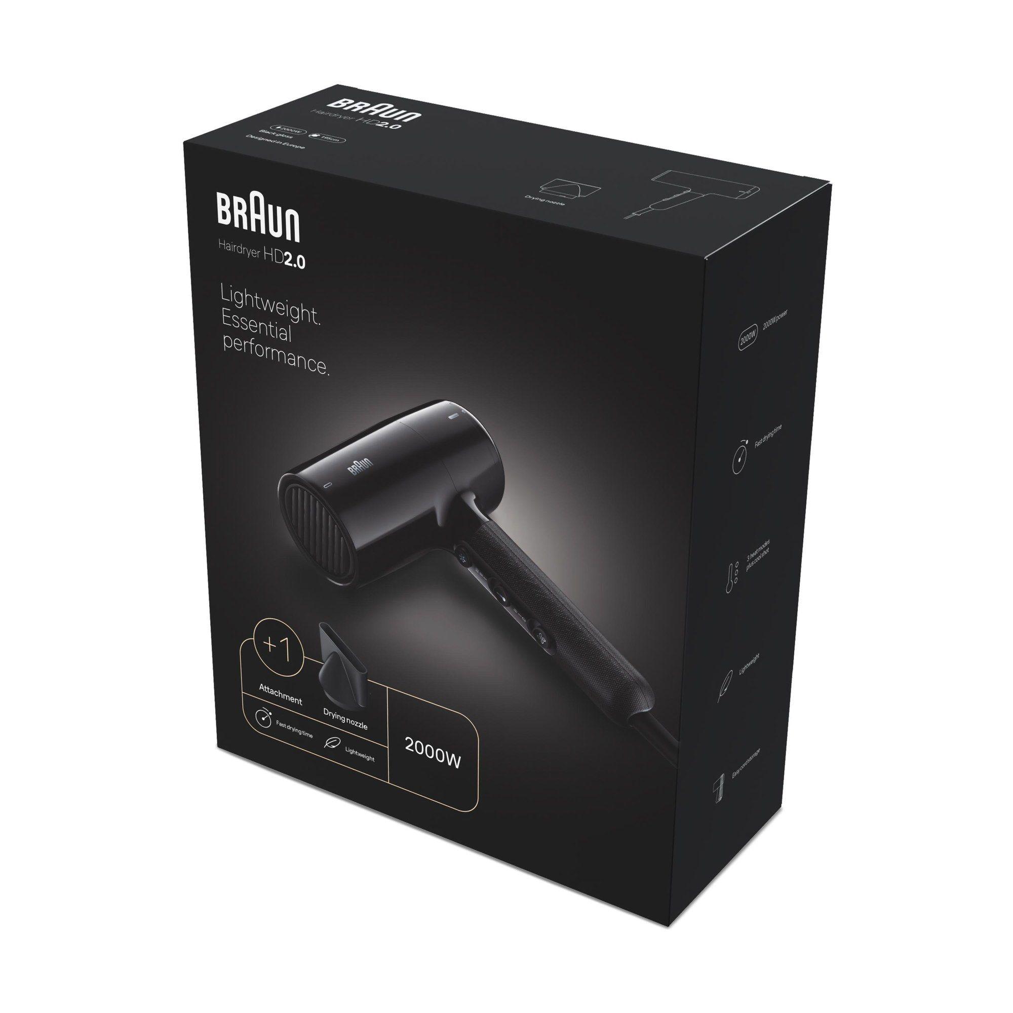 Secador de Cabelo BRAUN HD 2.0 BRHD200E (Preto) — miniatura 2