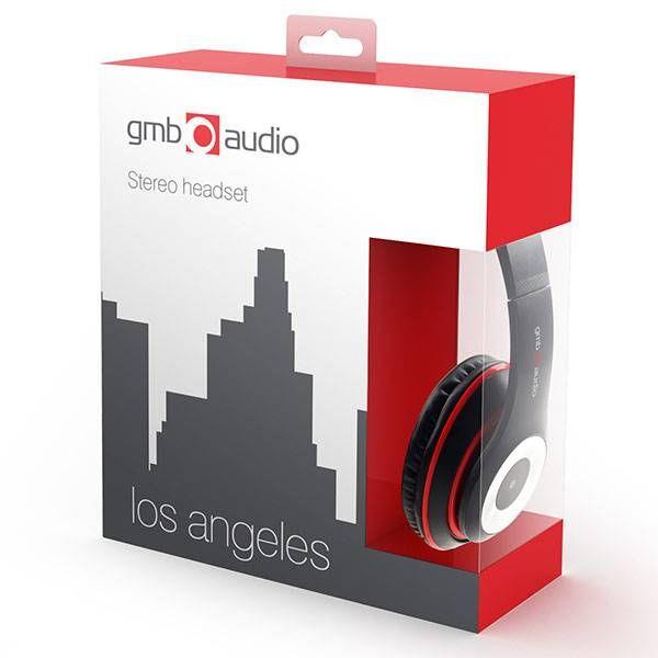 Headset GEMBIRD Los Angeles MHS-LAX-B (Binaural - Com fios - Circum-aural - Preto), miniatura 3