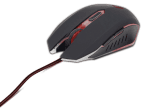 Rato GEMBIRD MUSG-001-R (Ambidestro - 2400 DPI - USB Type-A - Preto e Vermelho)