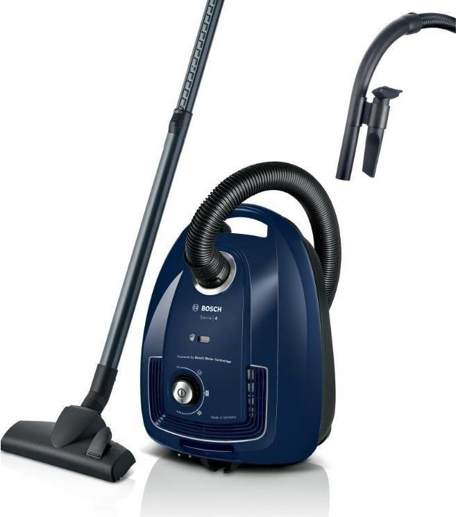 Aspirador com Saco BOSCH Serie 4 BGD38BU2 (Altura 41 cm - Aspirador com saco - Azul)