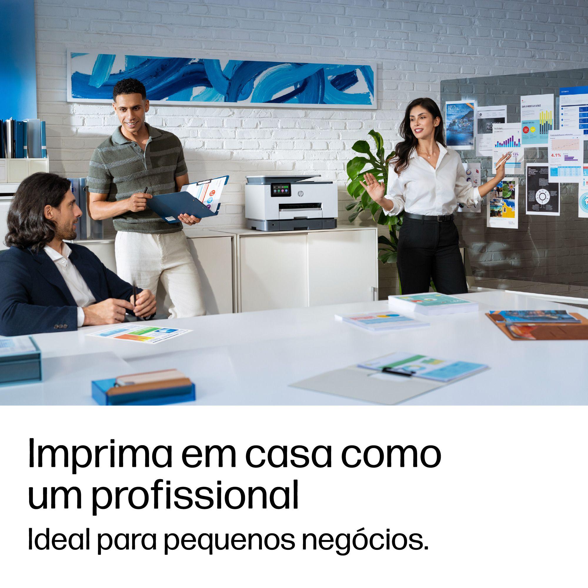 Impressora Multifunções HP OfficeJet Pro 9132e (A4 - Impressão a cores - 500 folhas - Cinzento), miniatura 14