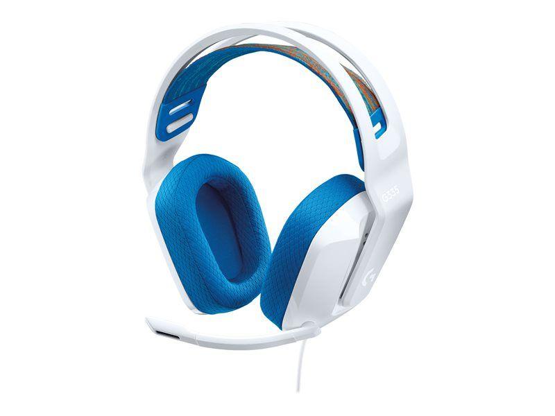 Headset Gaming LOGITECH G335 (Binaural - Com fios - 4 cm - Branco)