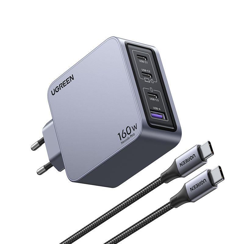 Carregador UGREEN Nexode Pro X763 (160 W - GaN - Cinzento)