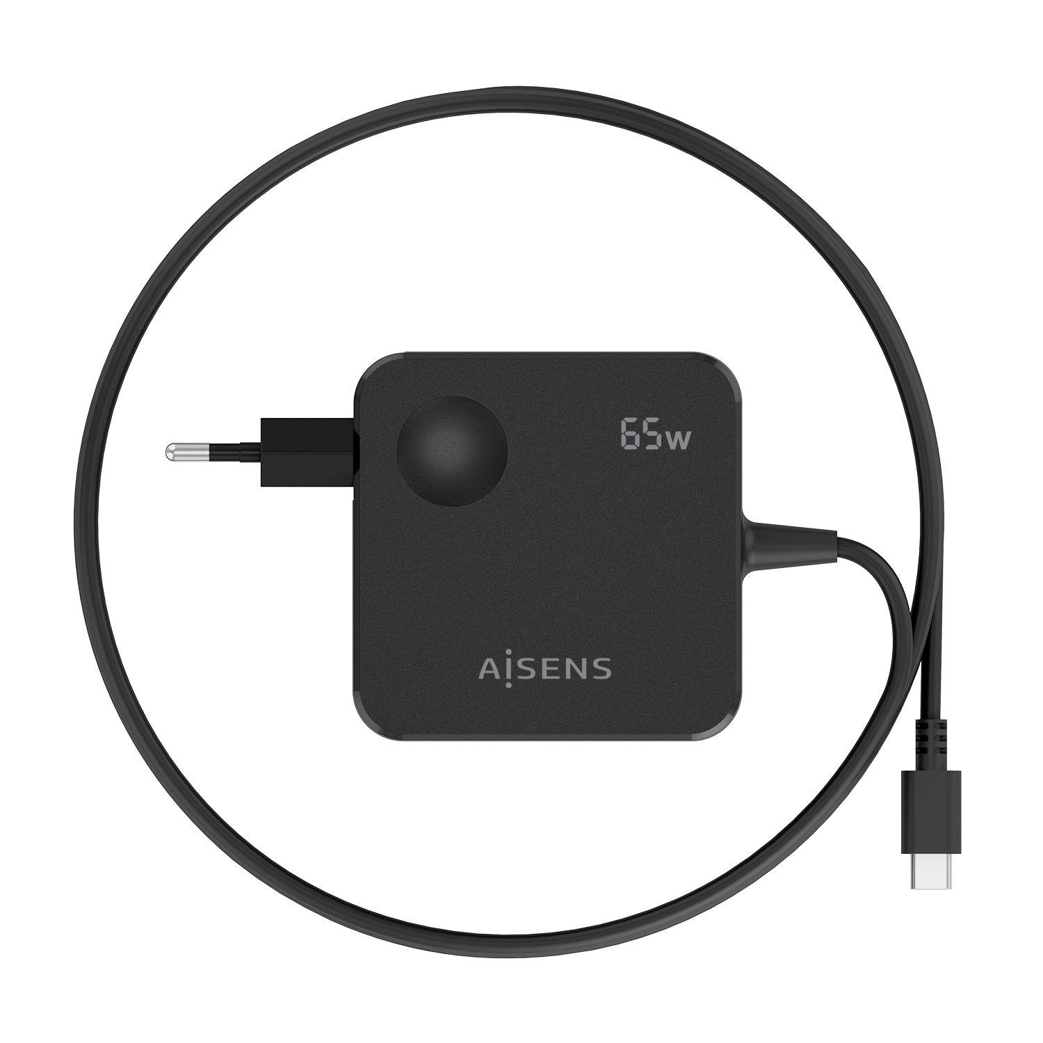 Carregador de Parede AISENS 1PD65WL80 (65 W - Preto), miniatura 3