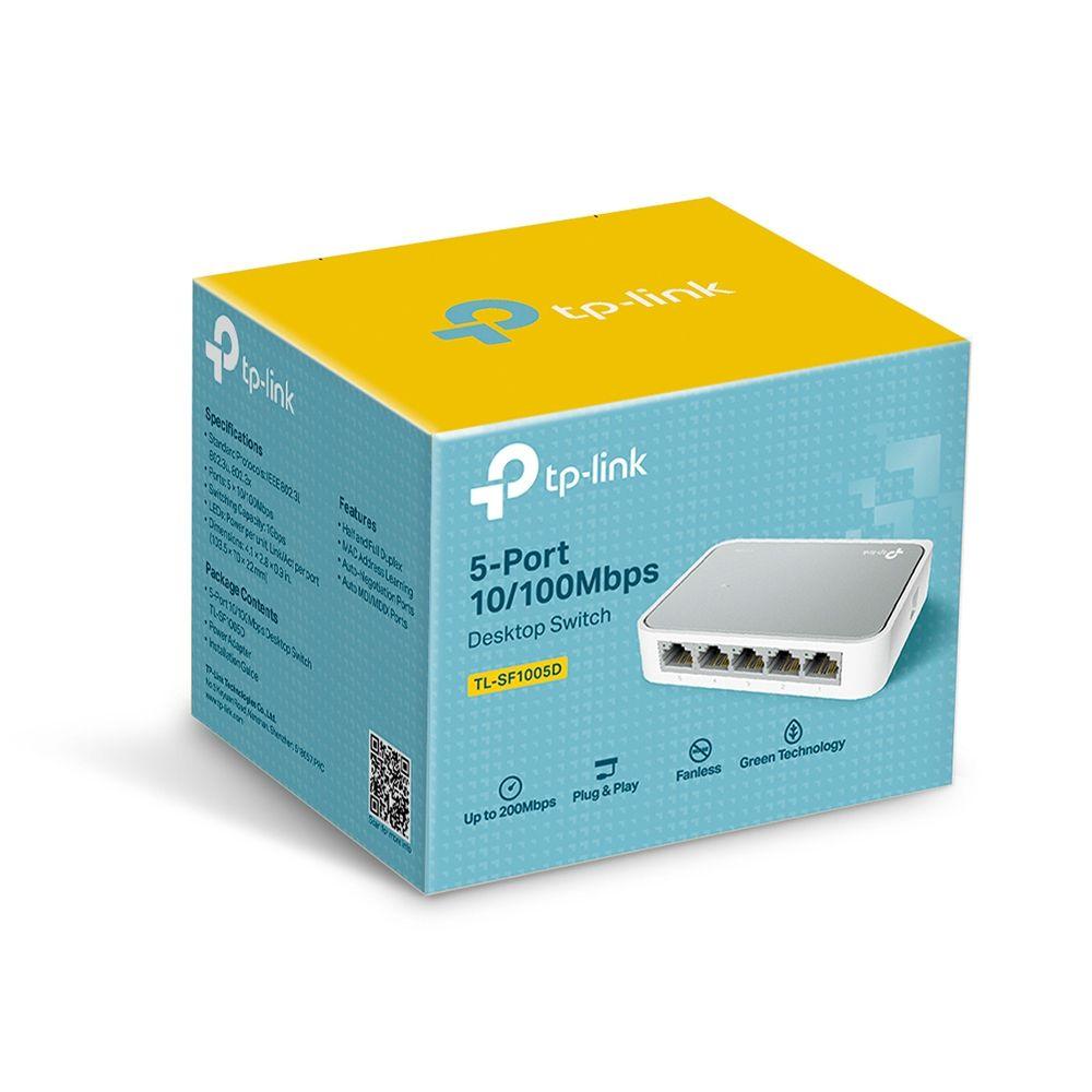 Switch TP-LINK TL-SF1005D (IEEE 802.11i - Fast Ethernet - 10/100 Mbps) — miniatura 3