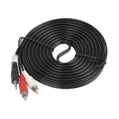 Cabo de Áudio Estéreo LANBERG CA-MJRC-10CC-0050-BK (5 m - Mini Jack de 3,5 mm - 2 x RCA - Preto) — miniatura 2