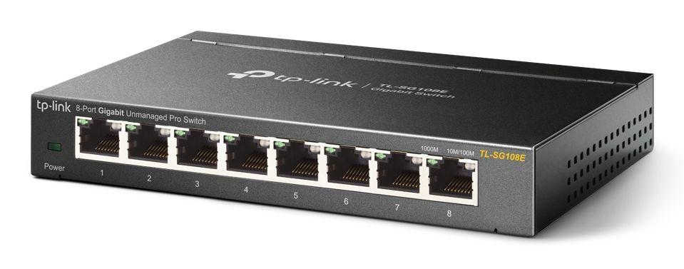 Switch de Rede TP-LINK TL-SG108E (Gigabit Ethernet - 1,5 MB - 16 Gbit/s - Preto) — miniatura 2