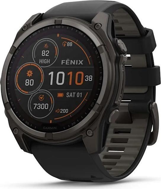 Smartwatch GARMIN fēnix 8 - 51mm Solar Sapphire (Redondo - Android, iOS - Digital - Grafite/Cinza-carvão)