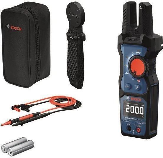 Alicate Amperímetro de Forquilha BOSCH GFM 1000-15 + MH 1 (1000 V CA/CC - 200 A CA)