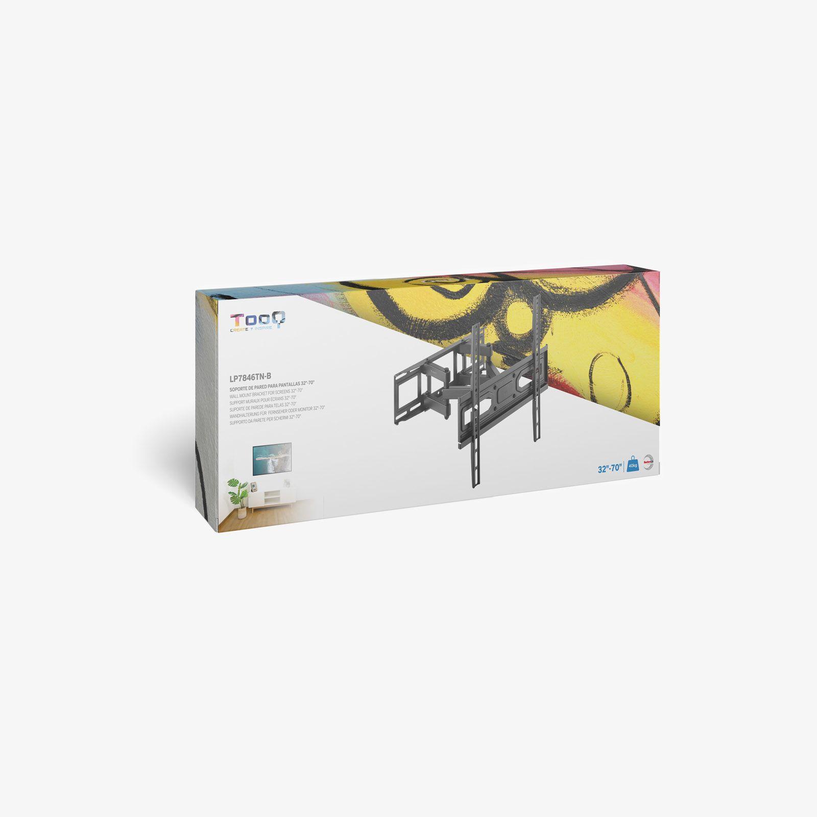 Suporte de Parede TV TOOQ LP7846TN-B (32-70" - Inclinável - Preto), miniatura 5