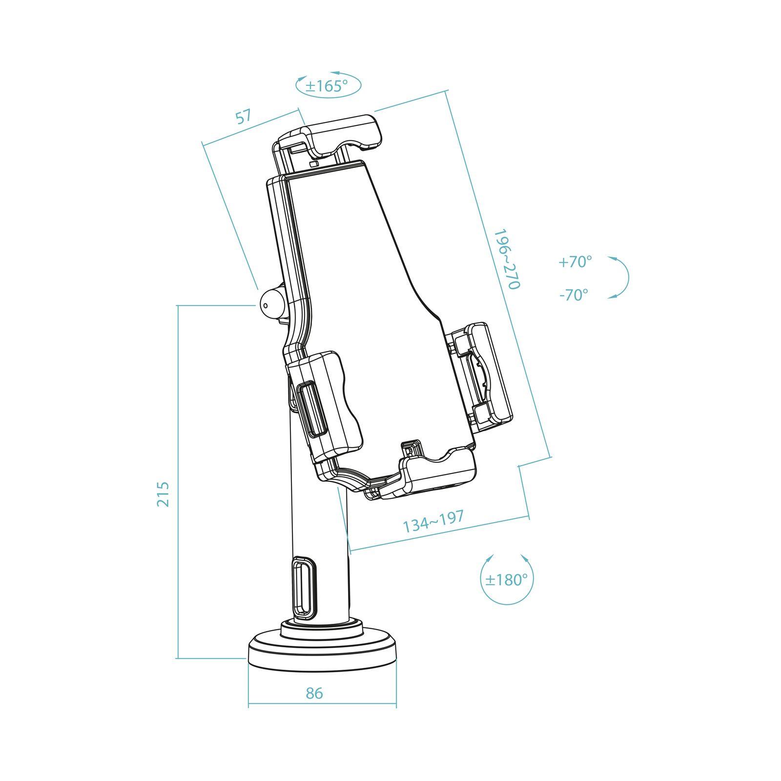 Suporte de Mesa/Parede para Tablet TOOQ TQTDS0812 (Preto) — miniatura 8