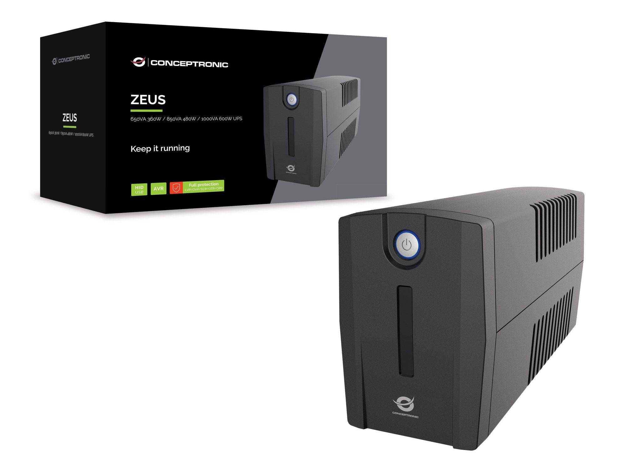 UPS de Linha Interativa CONCEPTRONIC ZEUS01G (Preto) — miniatura 5