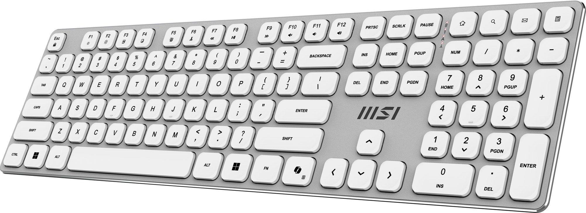 Conjunto Teclado e Rato Sem Fios MSI FORGE K210 W (FR - Mecânico - Standard - Branco) — miniatura 3