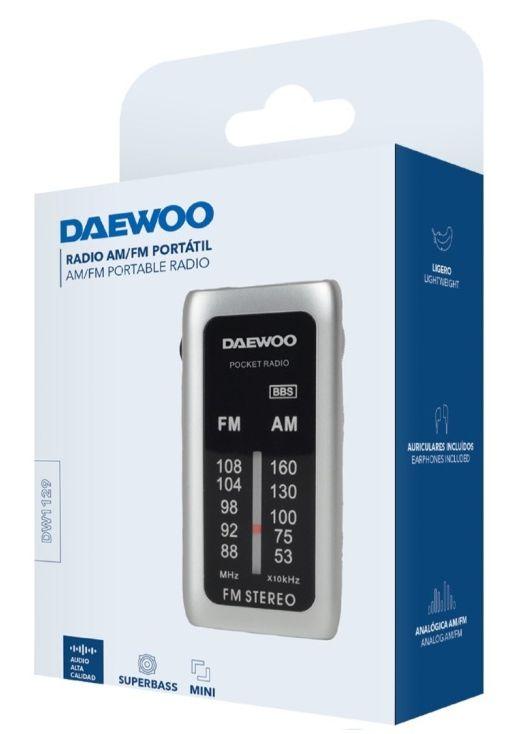 Rádio Portátil DAEWOO DW1129 (3.5 mm - Prateado) — miniatura 2