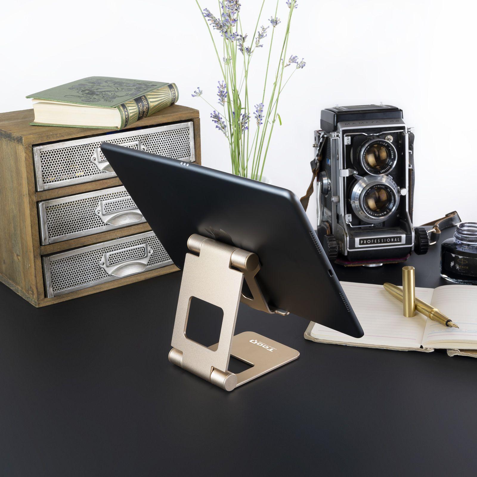 Suporte de Mesa para Telemóvel e Tablet TOOQ PH-KEOPS-ALBA (10" - Dourado), miniatura 10