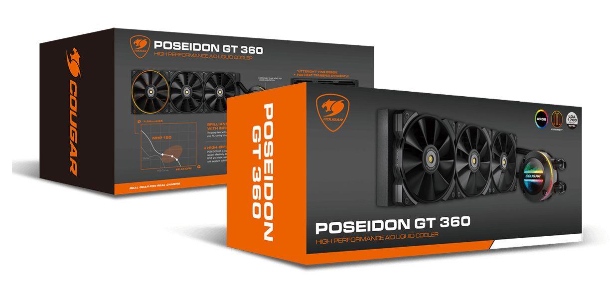 Kit de Arrefecimento Líquido para CPU COUGAR Poseidon-GT 360 (120 mm - 2000 RPM - Multi - Preto) — miniatura 3