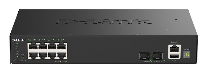 Switch Gerido Empilhável D-LINK DGS-1530-10/E (Gigabit Ethernet - 1,5 MB - 56 Gbit/s - Preto), miniatura 2