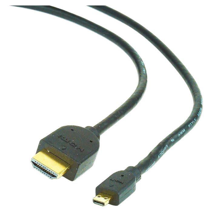 Cabo HDMI para Micro HDMI GEMBIRD CC-HDMID-6 (1.8m - HDMI Tipo D - HDMI Tipo A - Preto) — miniatura 2
