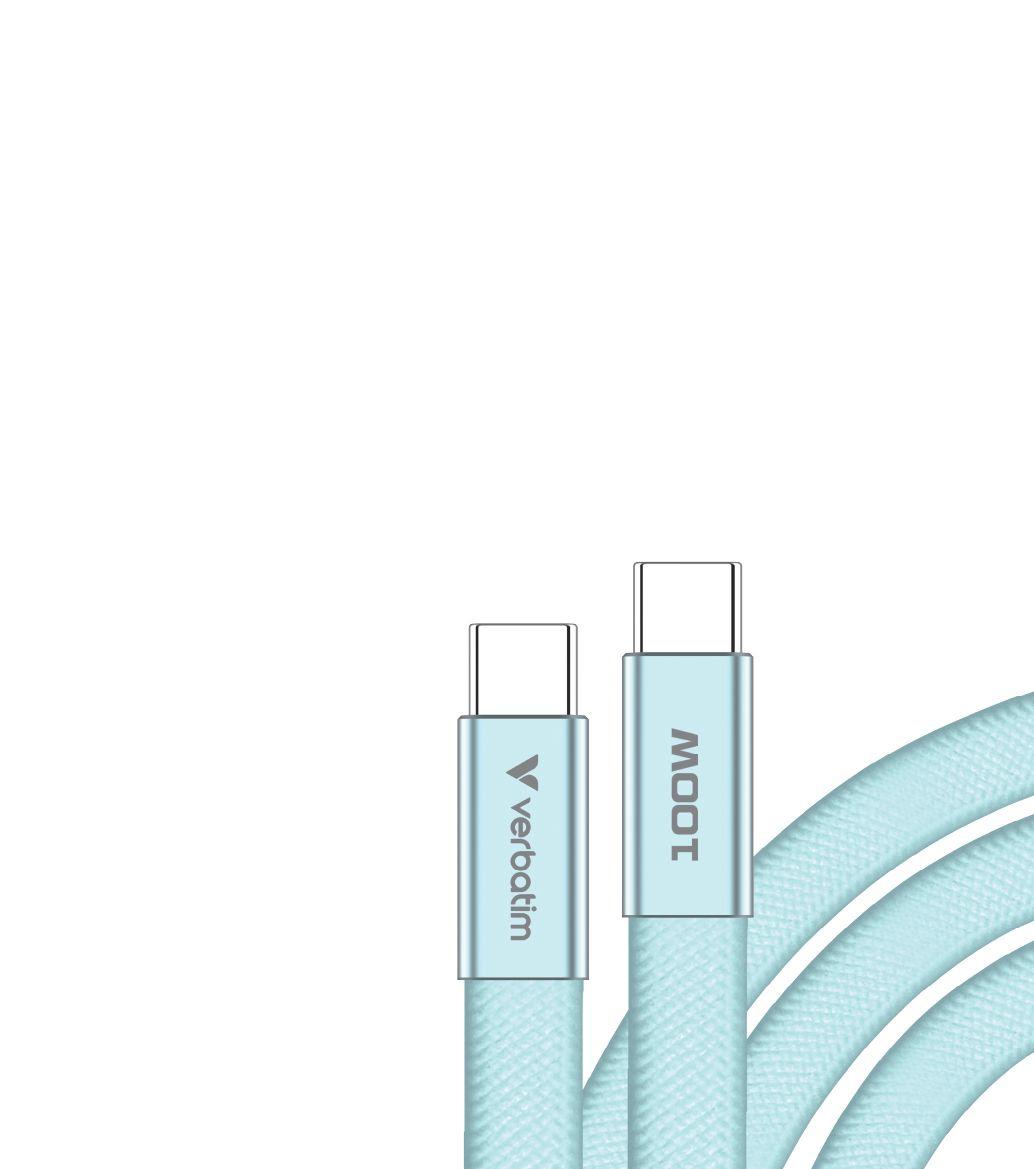 Cabo USB-C VERBATIM 30276 (1,2 m - USB-C macho, reto - Azul)