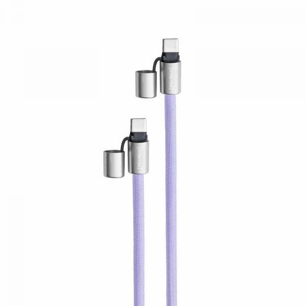 Cabo USB-C INTENSO Lanyard 7991003 (1,65 m - USB-C - Roxo) — miniatura 4