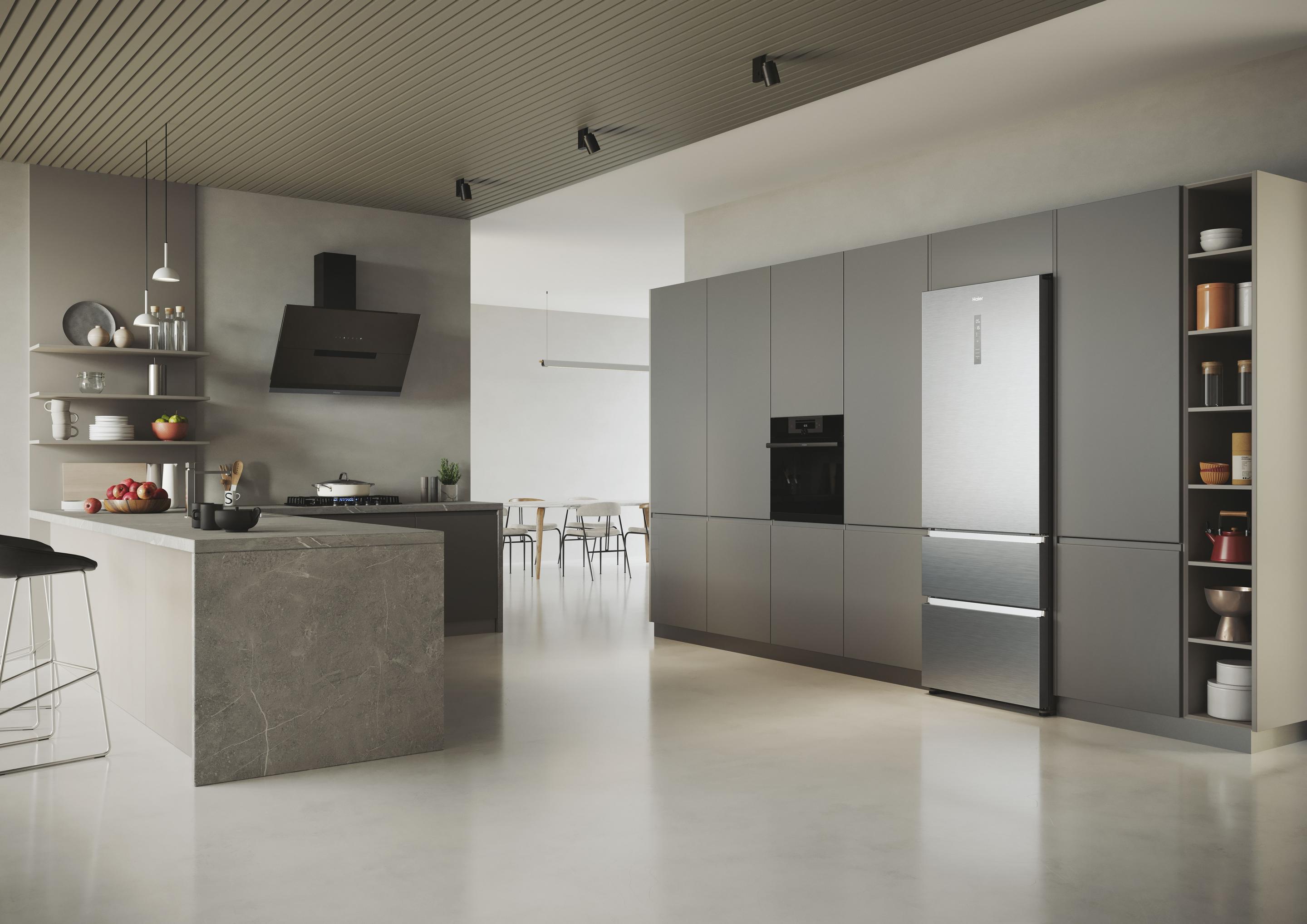 Frigorífico Combinado Independente HAIER HTR5720ENMG (483 l - 200,6x70x67,5 cm - 70 cm - Prateado) — miniatura 14
