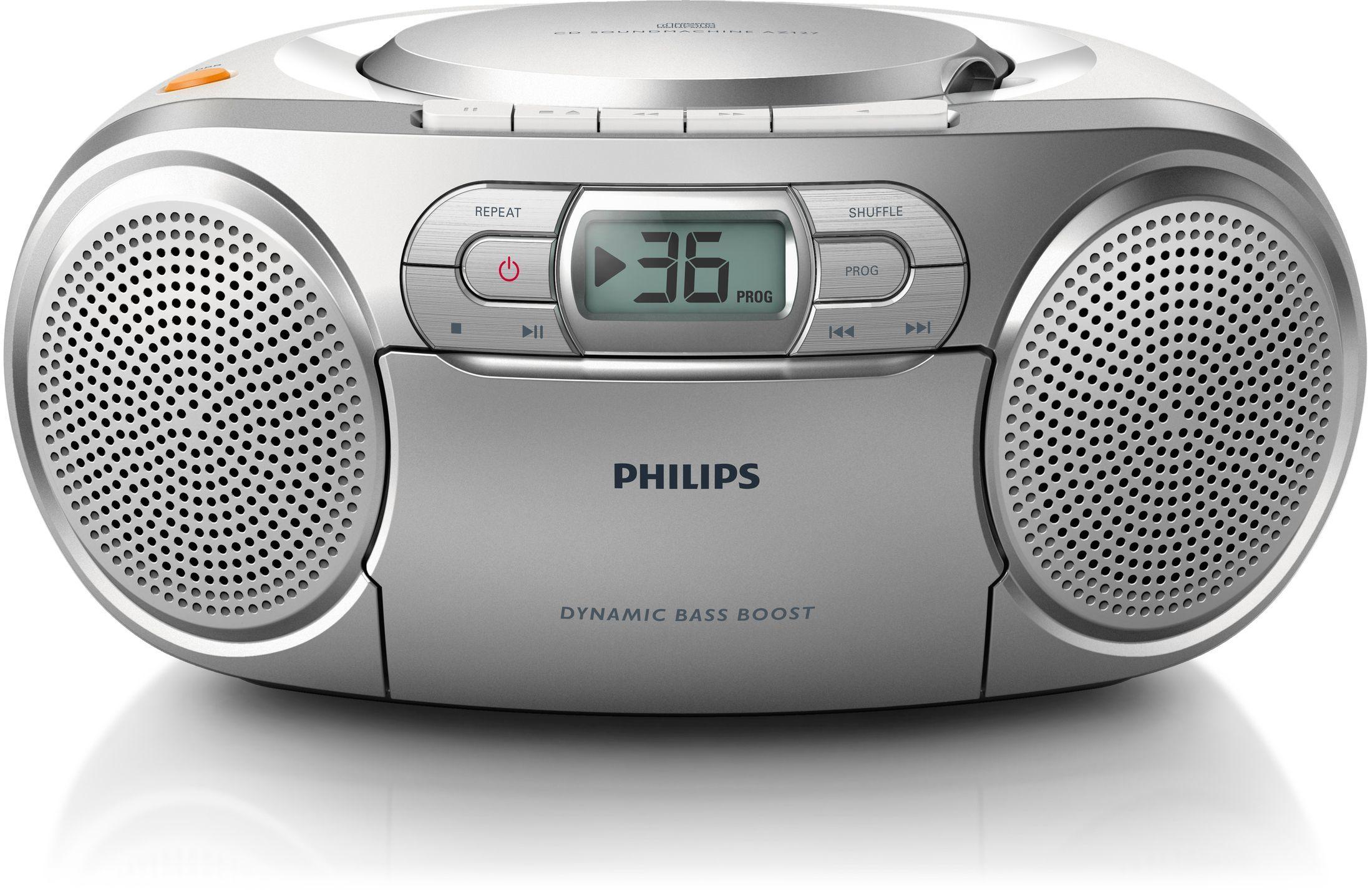 Rádio Portátil PHILIPS AZ127/12 (2 W - Cinzento), miniatura 2