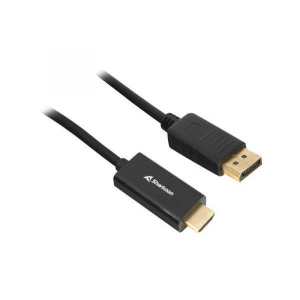 Cabo Adaptador DisplayPort para HDMI SHARKOON (1 m - Preto)