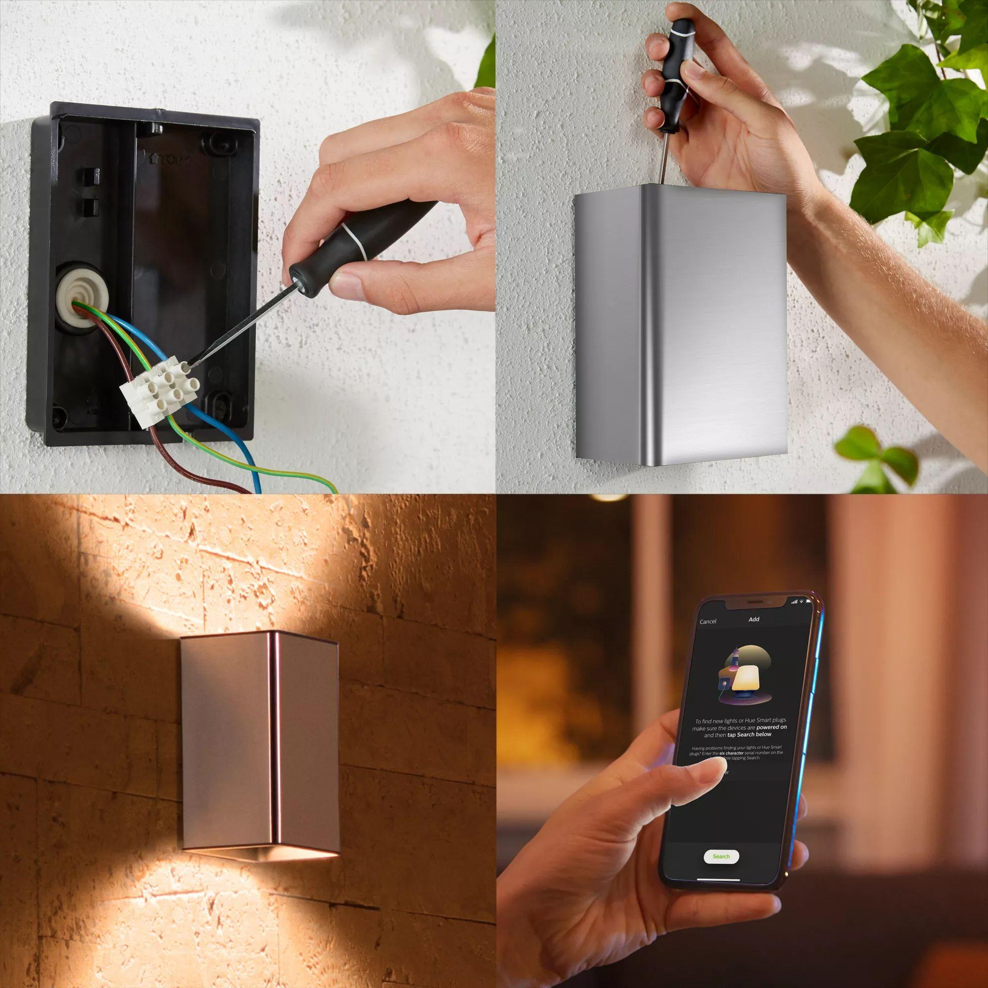 Candeeiro de Parede Exterior PHILIPS Hue Resonate (Aço inoxidável - Aço inoxidável) — miniatura 3