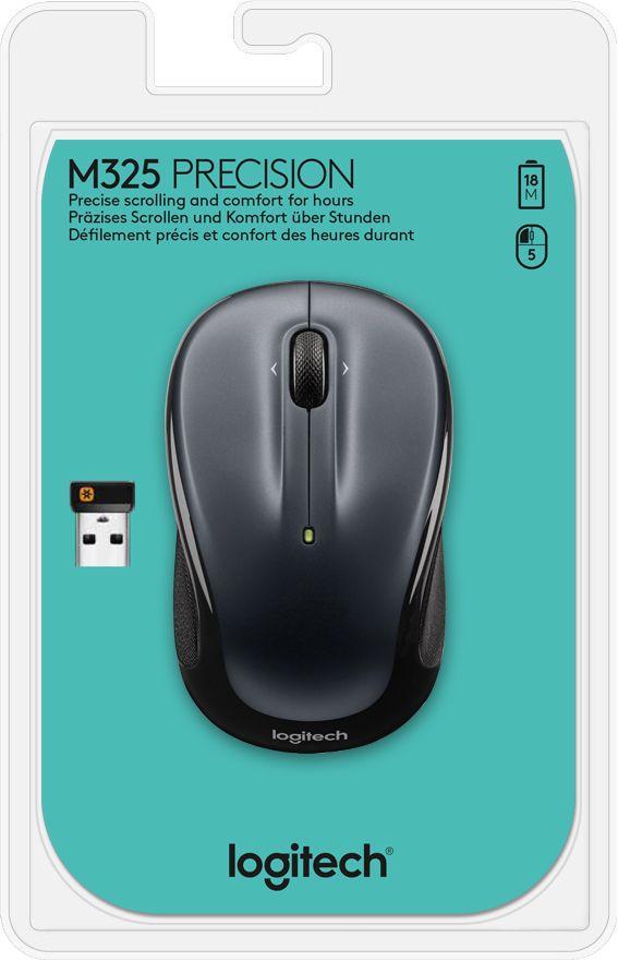 Rato LOGITECH M325 (Ambidestro - 1000 DPI - Ótico - Cinzento Escuro) — miniatura 6