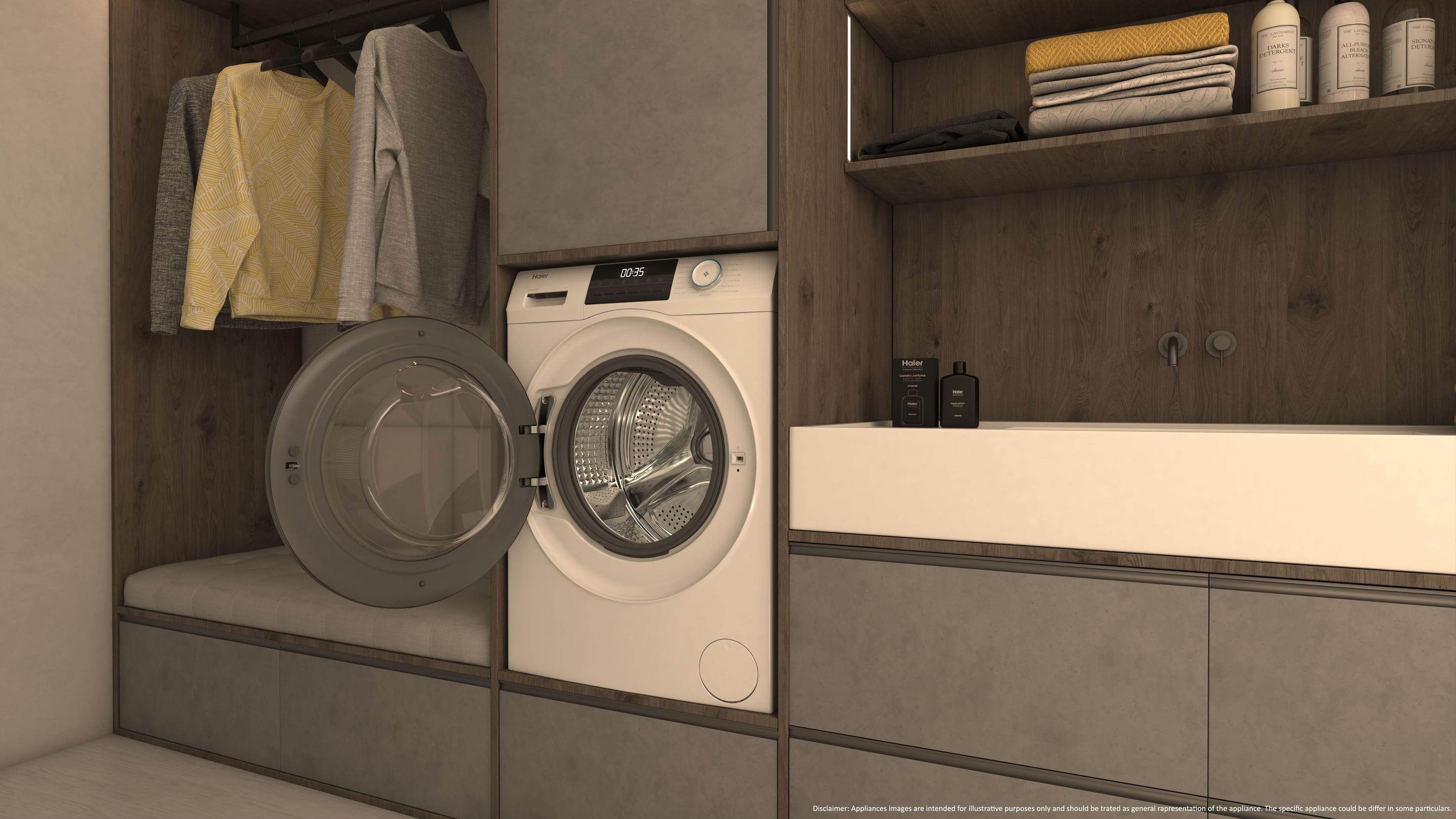 Máquina de Lavar Roupa Independente HAIER HW80BP14929AS (1400 RPM - B - A - Branco) — miniatura 10