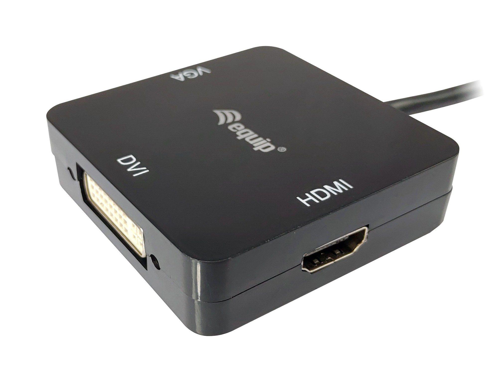 Adaptador de Vídeo EQUIP 133439 (0,15 m - Mini DisplayPort - DVI-D + VGA - Preto), miniatura 2