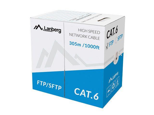 Bobina de Cabo de Rede LANBERG LCF6-11CU-0305-S (305 m - Cinzento), imagem 1