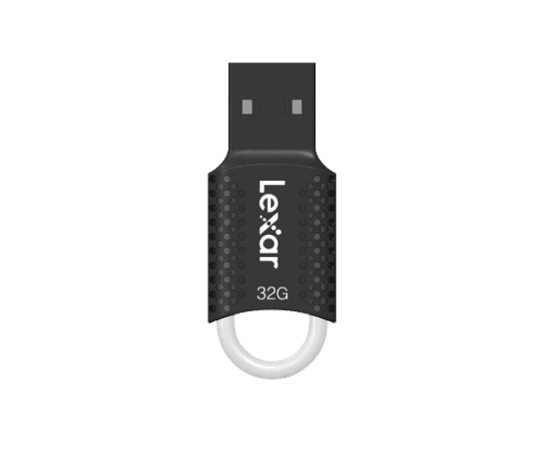 Pen USB LEXAR JumpDrive V40 (USB tipo A - Com tampa - Preto e Branco)