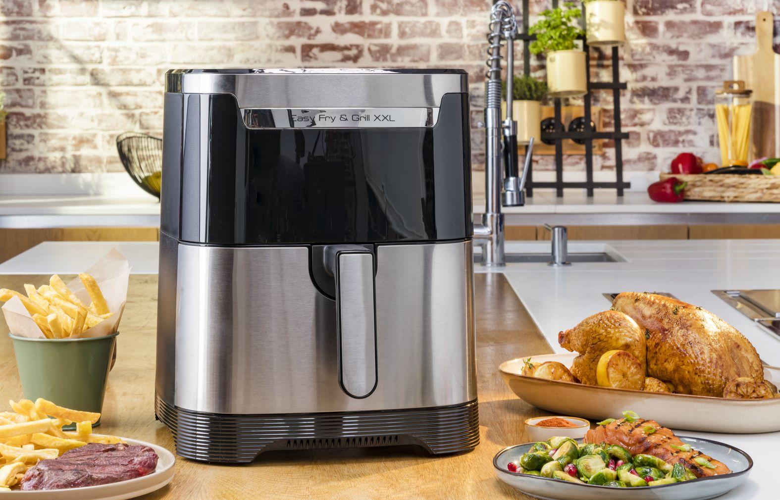 Fritadeira a Ar Independente MOULINEX Easy Fry & Grill XXL EZ801D10 (Toque - Altura 43,2 cm - Preto/Inox), miniatura 3