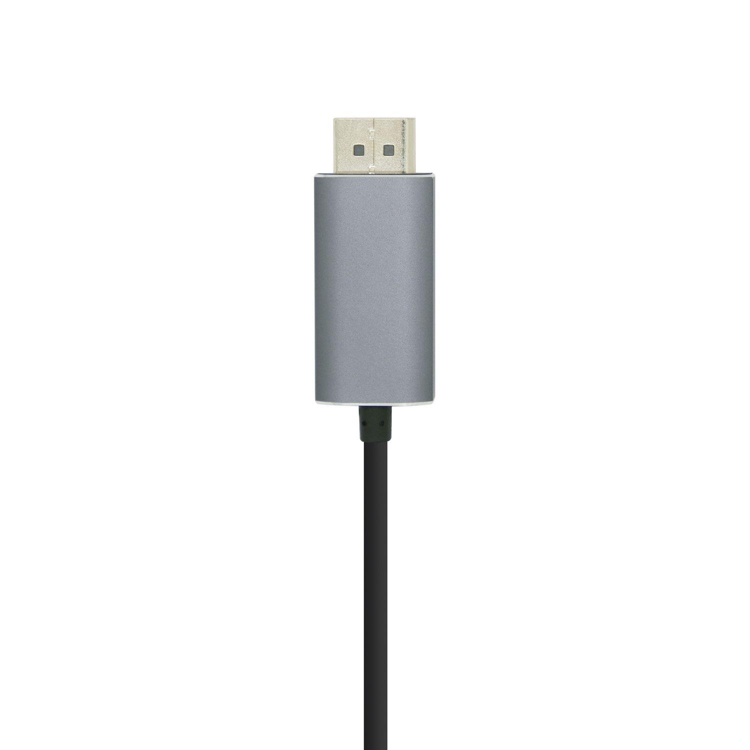 Cabo Conversor AISENS A109-0394 (0,8 m - USB Type-C macho - DisplayPort macho - Preto), miniatura 2