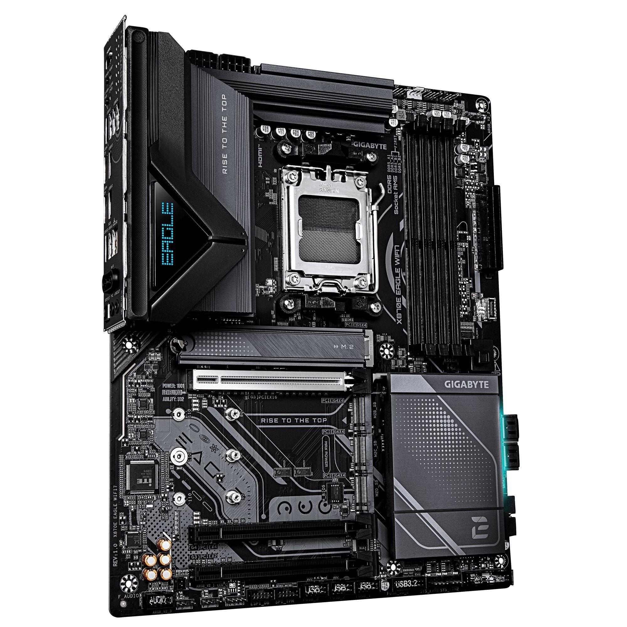 Motherboard GIGABYTE X870E EAGLE WIFI7 (AM5 - ATX - Duplo canal - Preto), miniatura 3